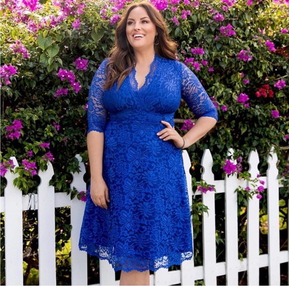 Kiyonna Dresses & Skirts - Brand new with tags Kiyonna Mademoiselle cocktail dress blue. Size 0X